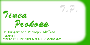 timea prokopp business card